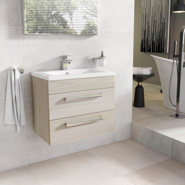 Belfry Bathroom Whitfield 600mm Wall Mount Vanity Unit & Reviews ...